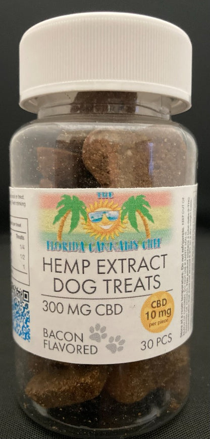 Bacon Flavored Hemp Extract Dog Treats 300mg CBD