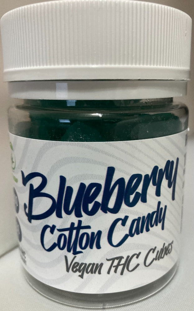 Vegan Blueberry Cotton Candy THC Cubes 300mg